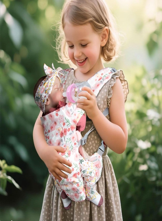 Pedolltree Reborn Baby Doll Carrier Realistic Newborn Baby Dolls Carrier for Little Girls Pink Lightweight Easy Worn - Image 2